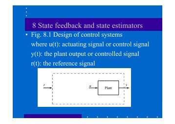 9 Pole placement and model matching