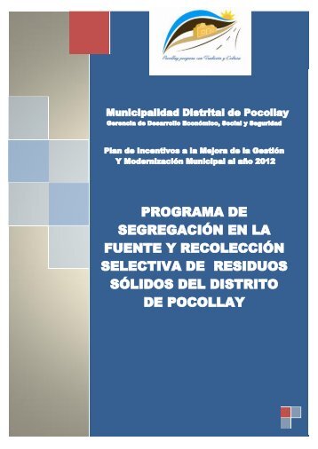 programa de segregaciÃ³n en la fuente y recolecciÃ³n selectiva de ...