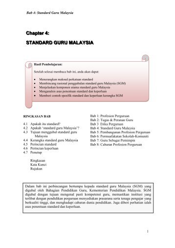 Bab4: Standard Guru Malaysia