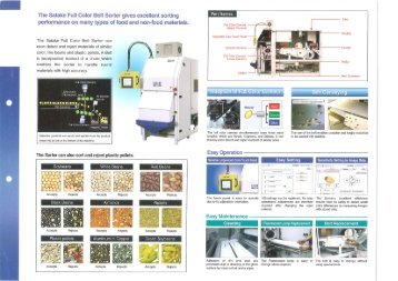 The Satake Full Color Belt Sorter gives excellent sorting I I t