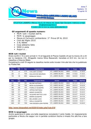 13 - Atletica Lambro Milano