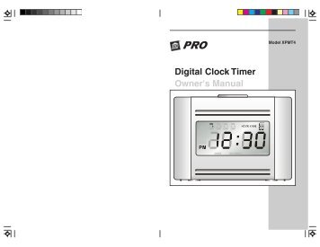 Digital Clock Timer Owner's Manual - Smarthome