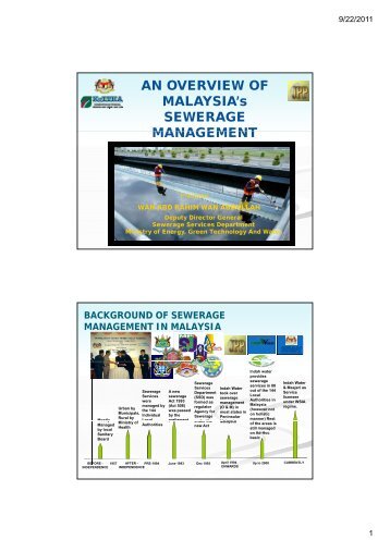 AN OVERVIEW OF MALAYSIA's SEWERAGE MANAGEMENT - WEPA