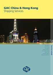 GAC China & Hong Kong Shipping Services