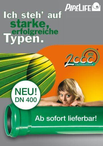 KG 2000 DN 400 Produktpalette
