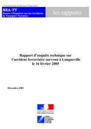 Le rapport d'enquÃªte technique sur l'accident ferroviaire ... - BEA-TT