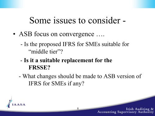 Presentation by Michael Kavanagh, Head of Financial Reporting ...