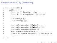 Forward Mode AD by Overloading - Stce.rwth-aachen.de