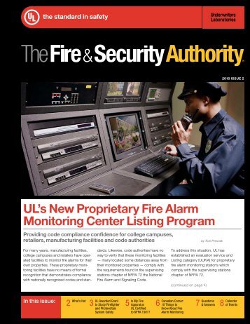 uL's New Proprietary Fire Alarm Monitoring Center Listing ... - UL.com