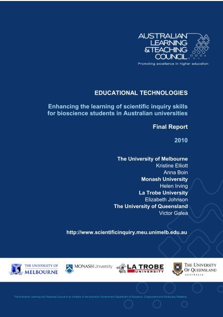 Elliott final report 2010 (PDF) - Office for Learning and Teaching