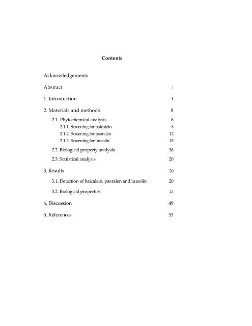 Qualitative and quantitative analysis of biologically active principles ...