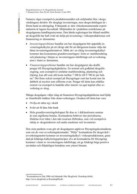 SkogsskÃ¶tselns ekonomi, 70 sidor (pdf 1 Mb) - Skogsstyrelsen