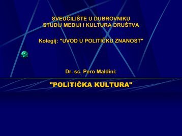 "POLITIÄKA KULTURA"