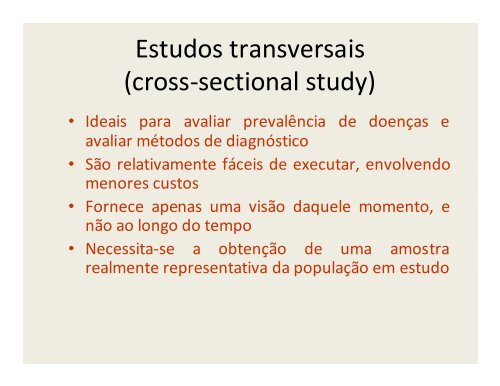 Estudos Observacionais - Faculdade de Odontologia de Piracicaba ...