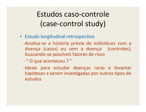 Estudos Observacionais - Faculdade de Odontologia de Piracicaba ...