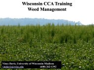 Wisconsin CCA Training Weed Management - Integrated Pest and ...