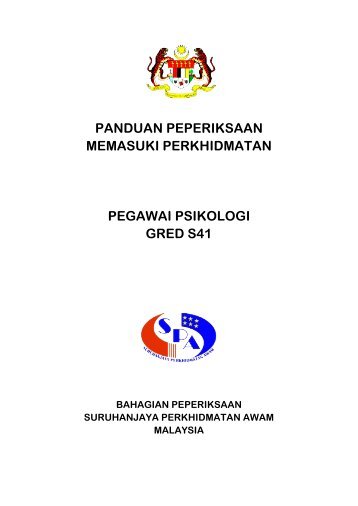 Pegawai Psikologi Gred S41 - SPA Malaysia