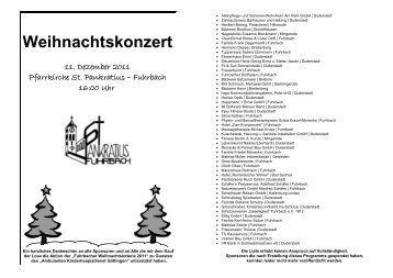 Weihnachtskonzert - Frauenchor Fuhrbach