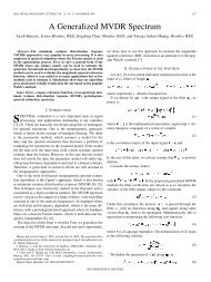 A Generalized MVDR Spectrum - ResearchGate