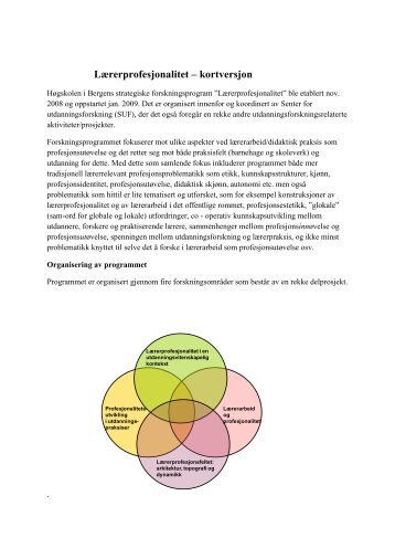 LÃ¦rerprofesjonalitet â kortversjon - HÃ¸gskolen i Bergen