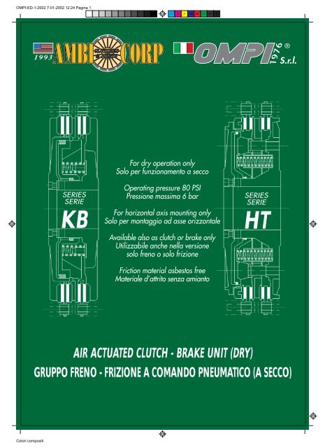 air actuated clutch - brake unit - Arten Freios e Embreagens Industriais