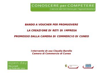 bando a voucher per promuovere la creazione di reti di impresa ...