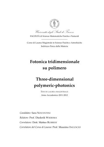 1 Guide d'onda e micro-cavitÃ  ottiche - Optics of Complex System