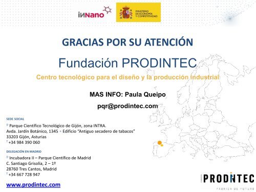 Plataforma Europea NANOfutures - FundaciÃ³n Prodintec