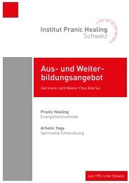 Aus- und Weiterbildungsangebot - Pranic Healing Schweiz