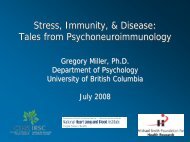 Gregory Miller: Stress, the Immune System, and Disease