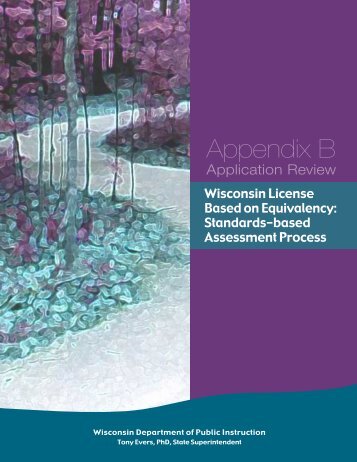 Appendix B: Wisconsin License Based on Equivalency - Teacher ...