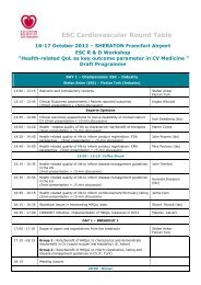 Draft Programme - Cardiovascular Round Table (CRT)