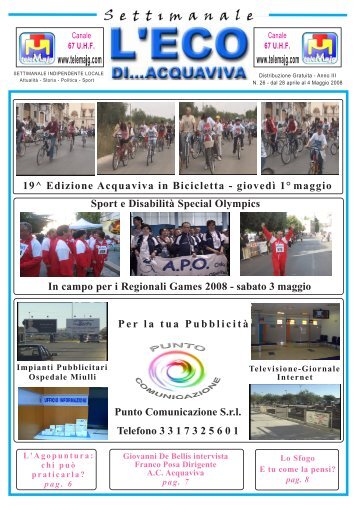 19^ Edizione Acquaviva in Bicicletta - giovedÃ¬ 1Â° maggio ... - telemajg