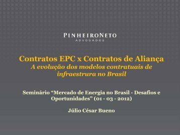 Contratos EPC x Contratos de AlianÃ§a - Cogen