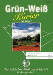 Ausgabe 2/2012 - TC Grün-Weiß Langenfeld eV