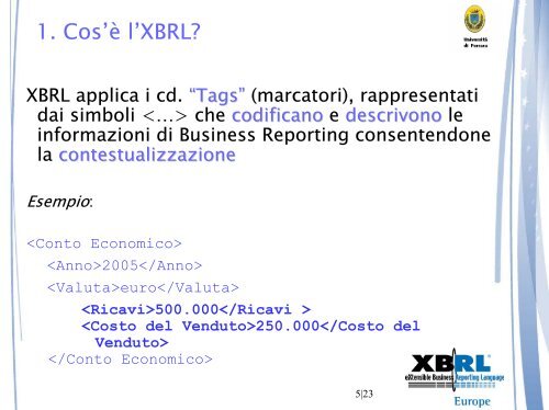 Un nuovo linguaggio per il business reporting e l'analisi finanziaria: l ...