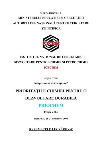 Rezumate Simpozion 2006 - ICECHIM
