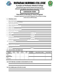 Download Admission Form - Peshawar Medical College