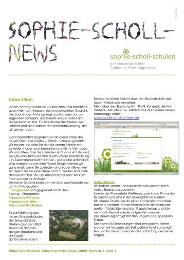 Newsletter 6/2012 - Sophie-Scholl-Schulen