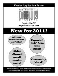 New for 2011! - The Arts Council