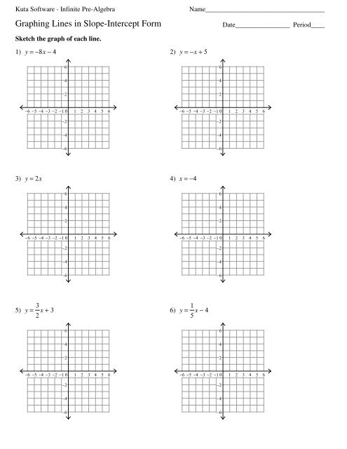 kuta-software-infinite-algebra-1-graphing-lines-worksheet-answers