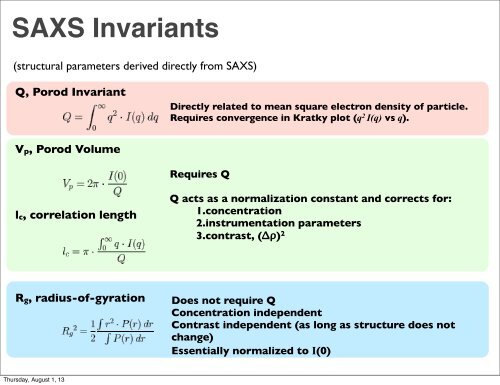 SAXS and Scatter