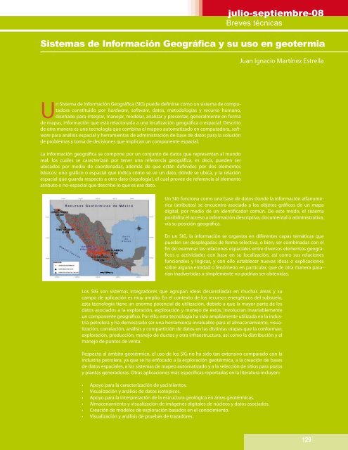 Sistemas de InformaciÃ³n GeogrÃ¡fica y su uso en geotermia.