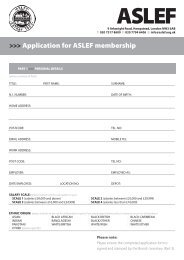 Application for ASLEF membership