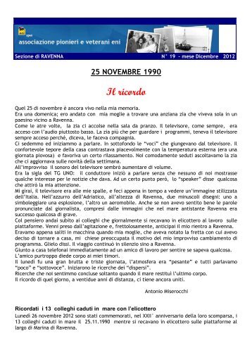 Newsletter Sezione Ravenna n 19 Dicembre 2012 - associazione ...