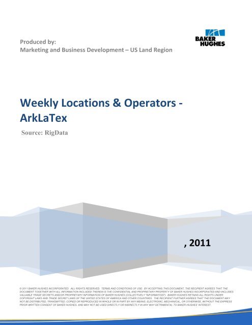 Weekly Locations Operators Arklatex