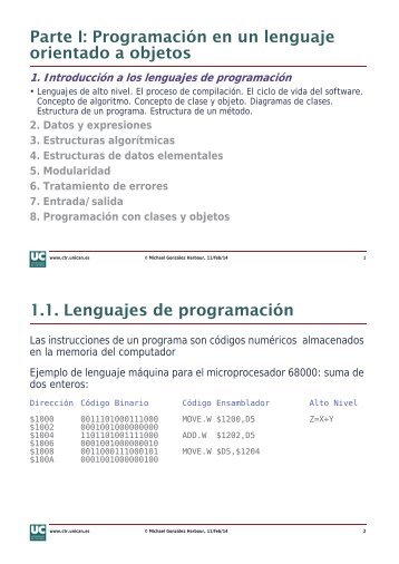 Introducción a los lenguajes de programación - CTR - Universidad ...