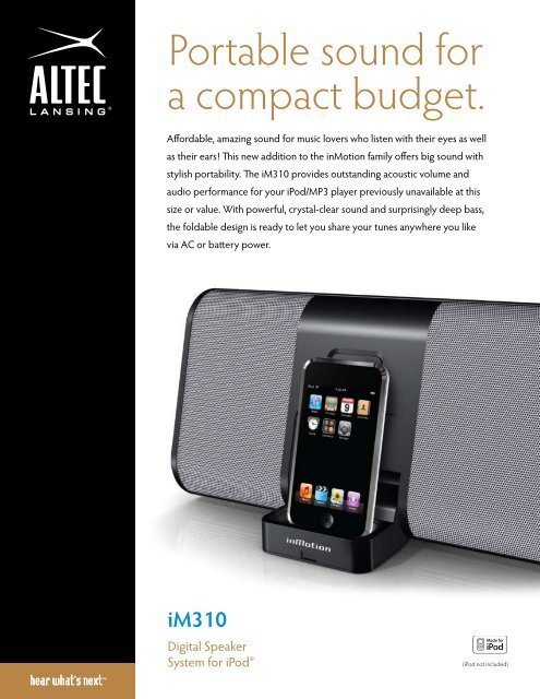 altec lansing im310