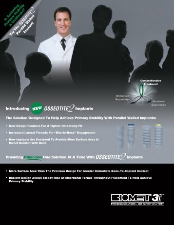 Subcrestal Surgical Protocol - Biomet 3i