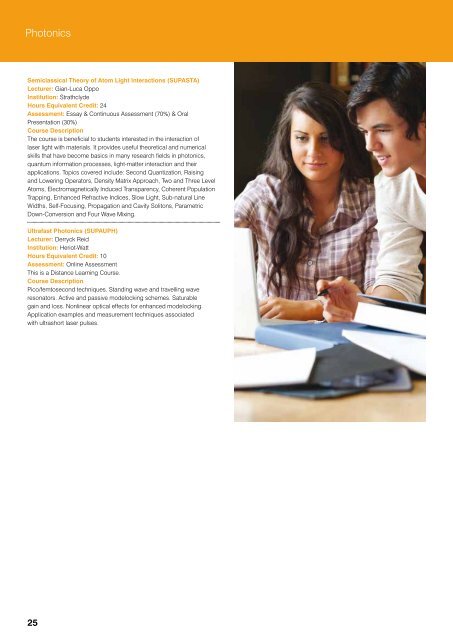 Catalogue of Courses & Student Handbook - SUPA